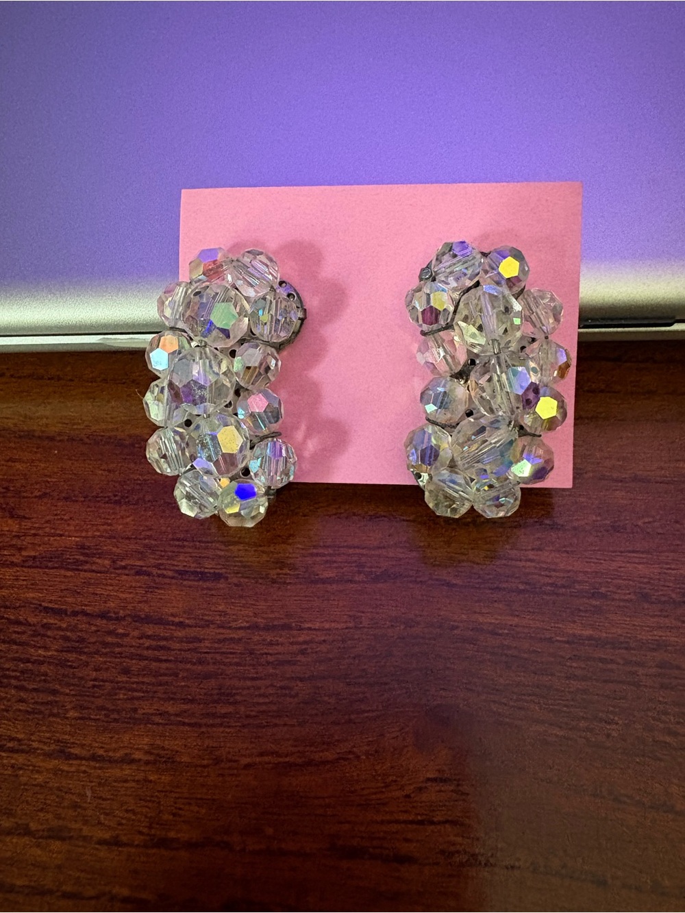 (2) Vintage AB Clip Earrings